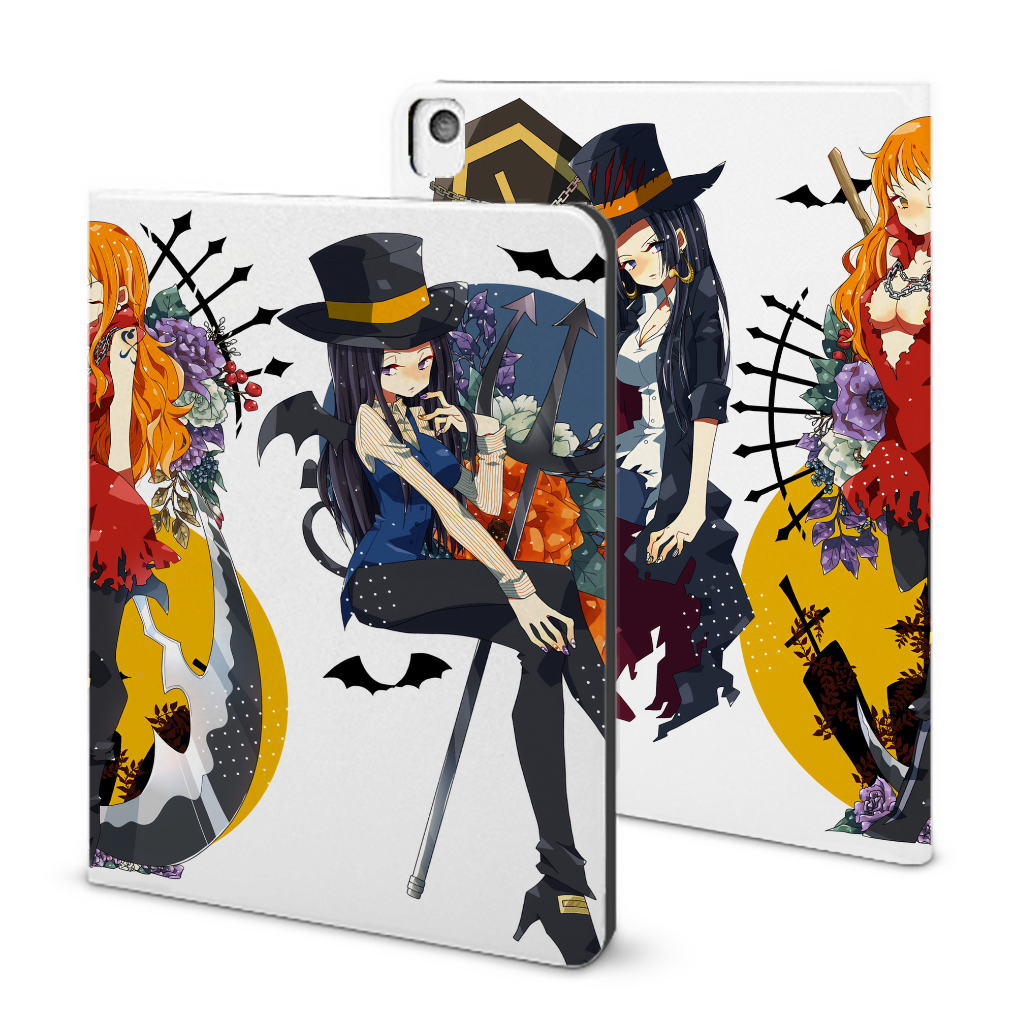 （画像用） ワンピース ONE PIECE IPadケース ペンホルダー付き ブックスタイルデザイン